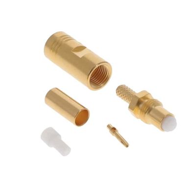 อิเล็กทรอนิกส์ R114075000 RF Coax Connectors 25.1mm ความยาว Crimp Termination